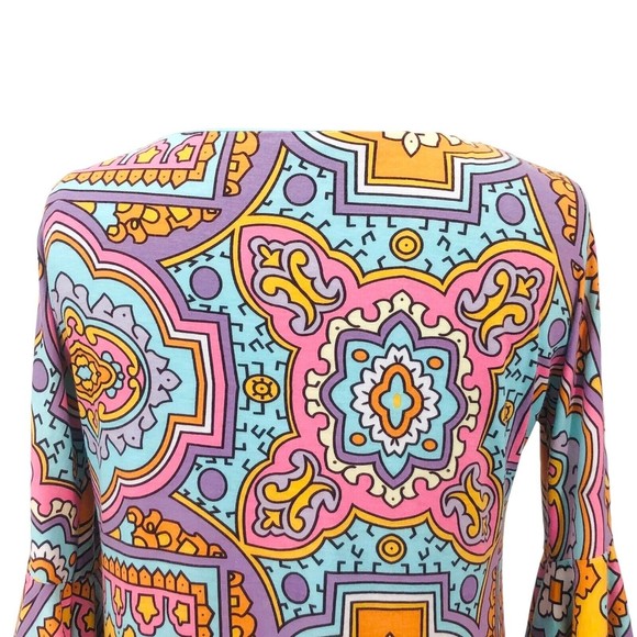 Judith March Lace Flare Sleeve V-Neck Boho Fit & Flare Mini Dress Sz Medium - Picture 7 of 11